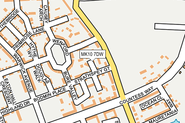MK10 7DW map - OS OpenMap – Local (Ordnance Survey)