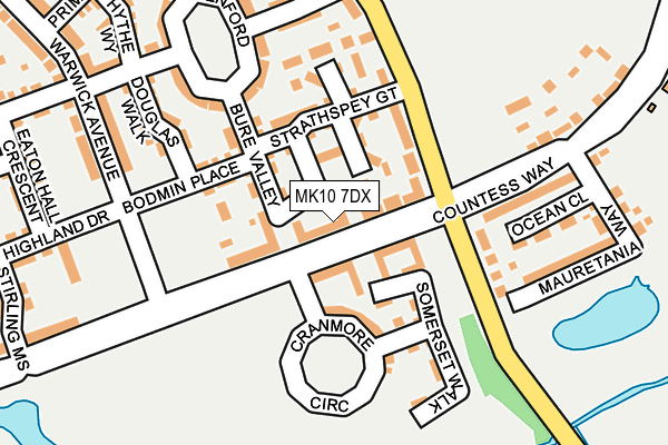 MK10 7DX map - OS OpenMap – Local (Ordnance Survey)