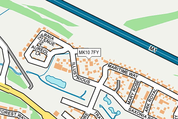 MK10 7FY map - OS OpenMap – Local (Ordnance Survey)