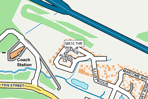 MK10 7HR map - OS OpenMap – Local (Ordnance Survey)