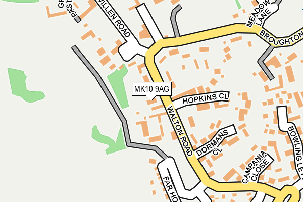 MK10 9AG map - OS OpenMap – Local (Ordnance Survey)