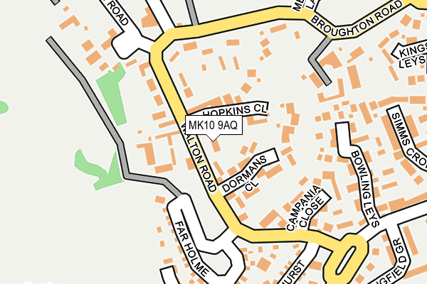 MK10 9AQ map - OS OpenMap – Local (Ordnance Survey)