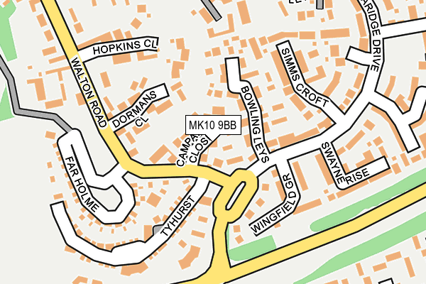 MK10 9BB map - OS OpenMap – Local (Ordnance Survey)