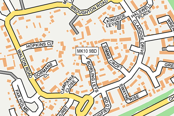 MK10 9BD map - OS OpenMap – Local (Ordnance Survey)