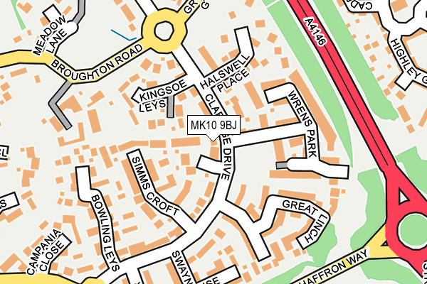 MK10 9BJ map - OS OpenMap – Local (Ordnance Survey)