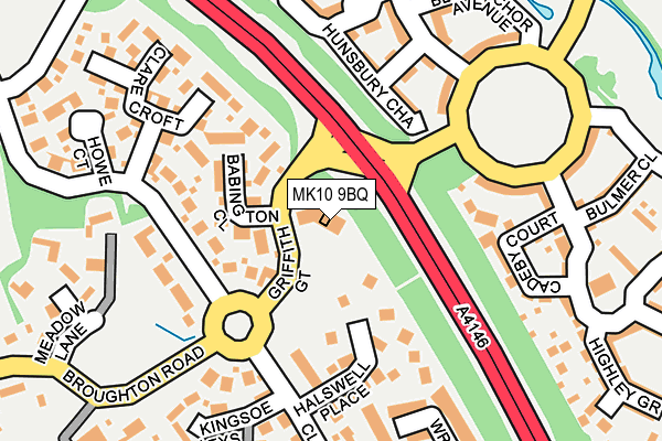 MK10 9BQ map - OS OpenMap – Local (Ordnance Survey)