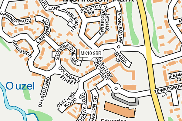 MK10 9BR map - OS OpenMap – Local (Ordnance Survey)