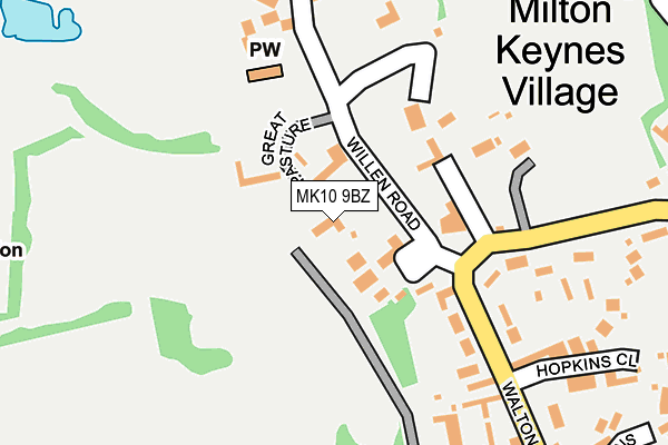 MK10 9BZ map - OS OpenMap – Local (Ordnance Survey)