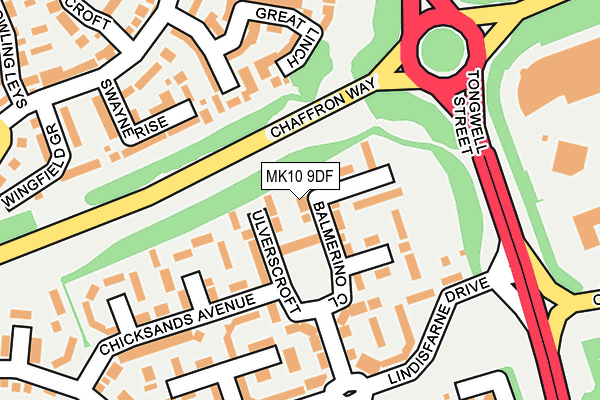 MK10 9DF map - OS OpenMap – Local (Ordnance Survey)