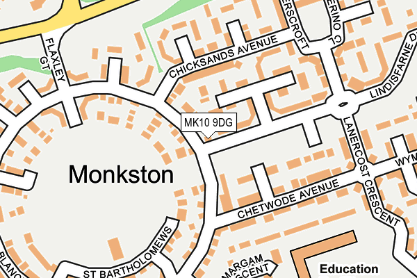 MK10 9DG map - OS OpenMap – Local (Ordnance Survey)