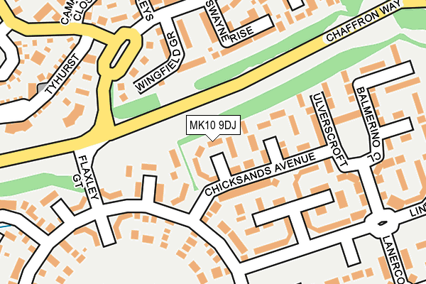 MK10 9DJ map - OS OpenMap – Local (Ordnance Survey)