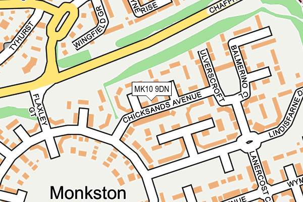 MK10 9DN map - OS OpenMap – Local (Ordnance Survey)