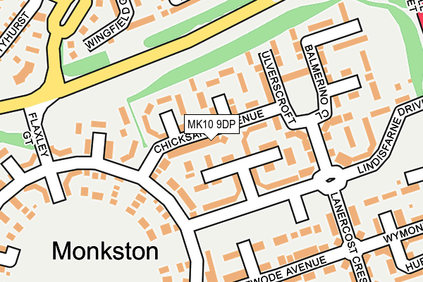 MK10 9DP map - OS OpenMap – Local (Ordnance Survey)