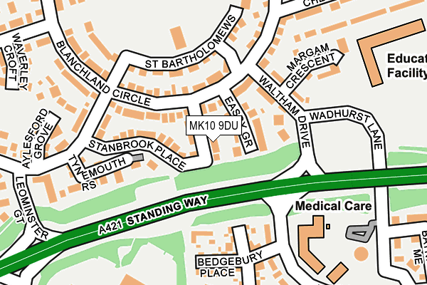 MK10 9DU map - OS OpenMap – Local (Ordnance Survey)