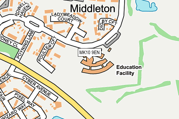 MK10 9EN map - OS OpenMap – Local (Ordnance Survey)