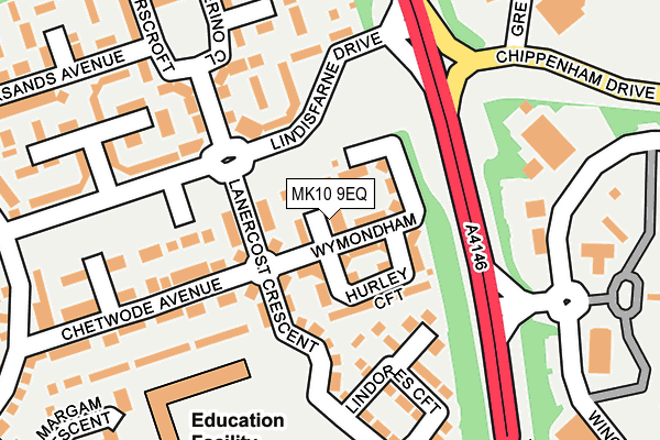 MK10 9EQ map - OS OpenMap – Local (Ordnance Survey)