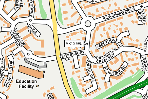 MK10 9EU map - OS OpenMap – Local (Ordnance Survey)