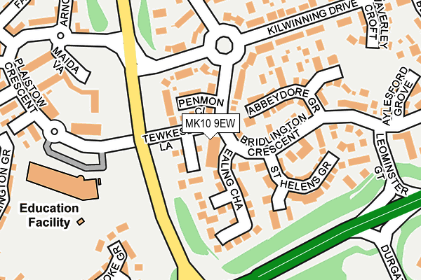 MK10 9EW map - OS OpenMap – Local (Ordnance Survey)