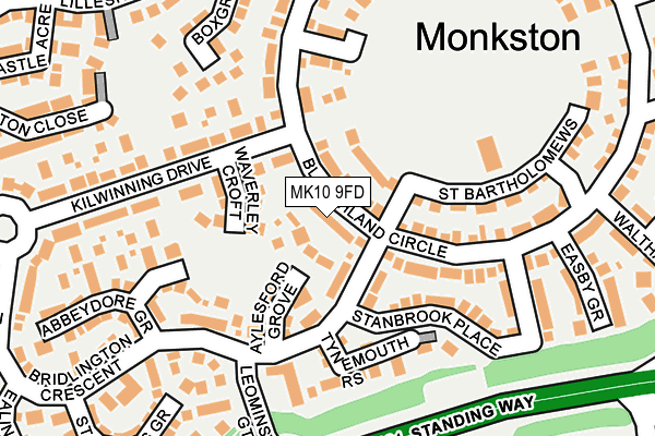 MK10 9FD map - OS OpenMap – Local (Ordnance Survey)