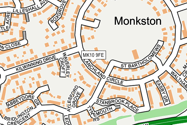 MK10 9FE map - OS OpenMap – Local (Ordnance Survey)