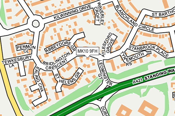 MK10 9FH map - OS OpenMap – Local (Ordnance Survey)