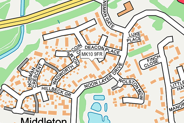 MK10 9FR map - OS OpenMap – Local (Ordnance Survey)