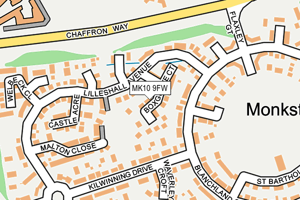 MK10 9FW map - OS OpenMap – Local (Ordnance Survey)