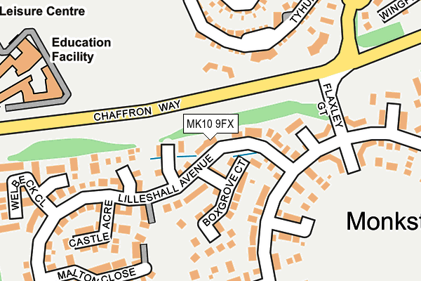 MK10 9FX map - OS OpenMap – Local (Ordnance Survey)