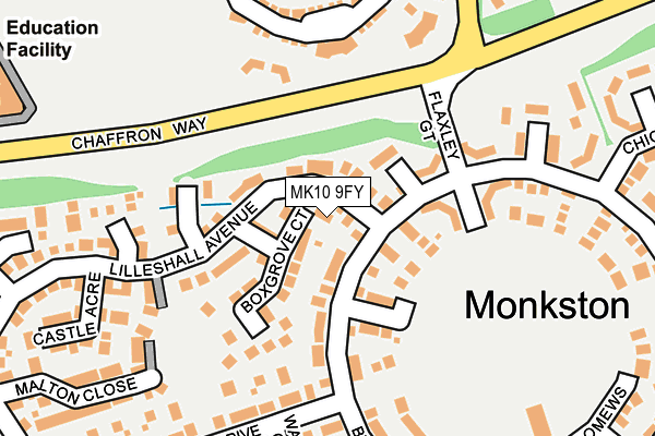 MK10 9FY map - OS OpenMap – Local (Ordnance Survey)