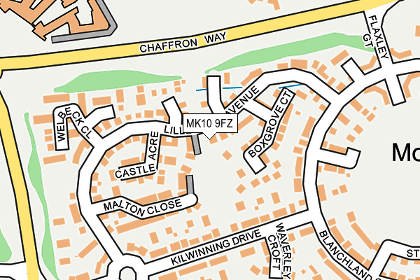MK10 9FZ map - OS OpenMap – Local (Ordnance Survey)
