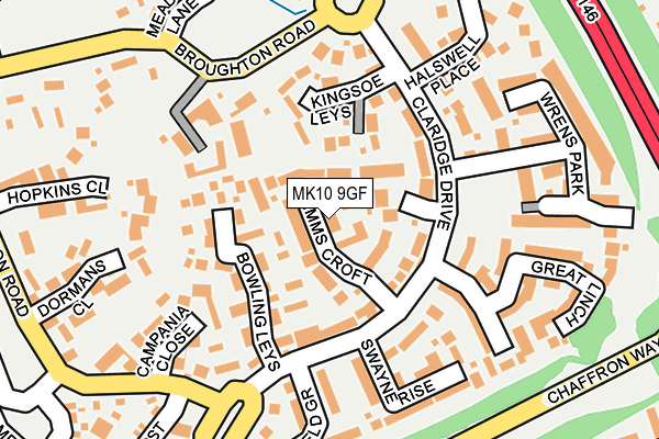 MK10 9GF map - OS OpenMap – Local (Ordnance Survey)