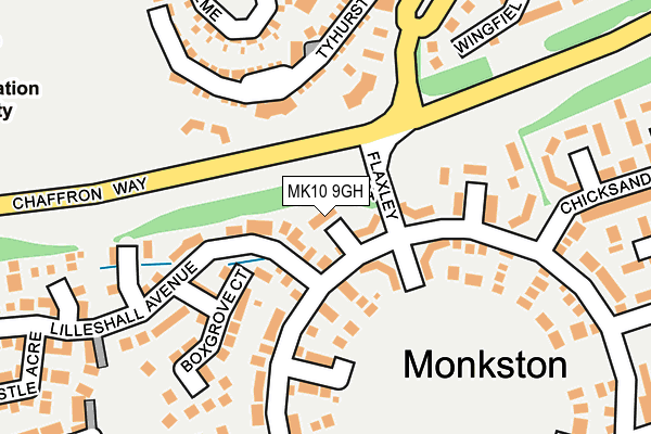 MK10 9GH map - OS OpenMap – Local (Ordnance Survey)