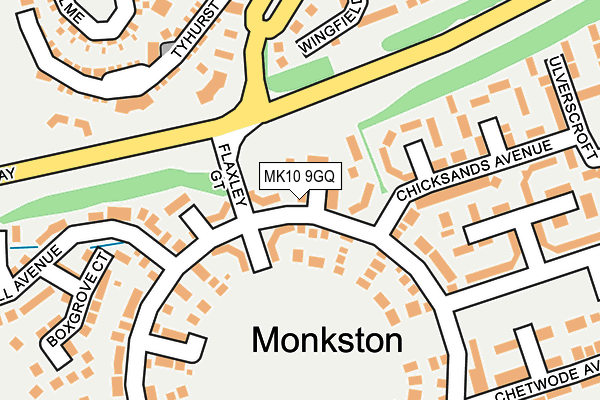 MK10 9GQ map - OS OpenMap – Local (Ordnance Survey)