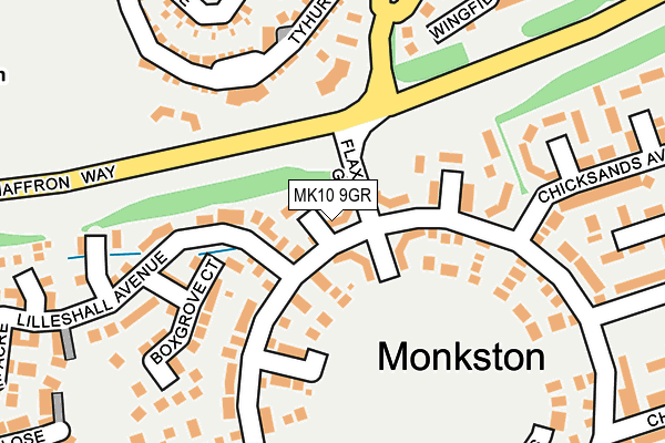 MK10 9GR map - OS OpenMap – Local (Ordnance Survey)