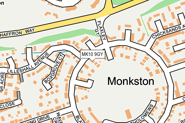 MK10 9GY map - OS OpenMap – Local (Ordnance Survey)