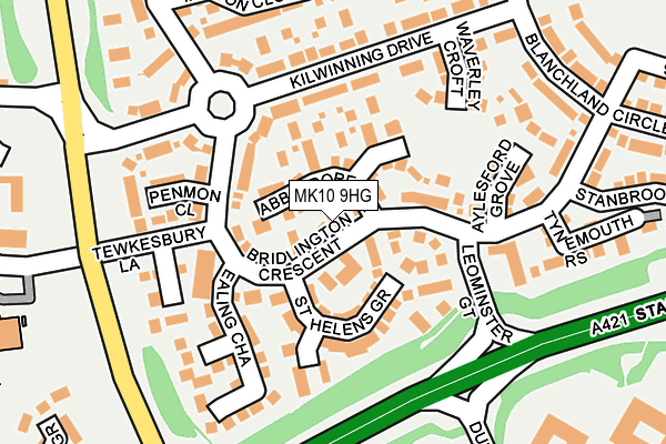 MK10 9HG map - OS OpenMap – Local (Ordnance Survey)