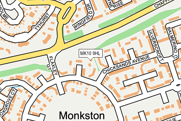 MK10 9HL map - OS OpenMap – Local (Ordnance Survey)