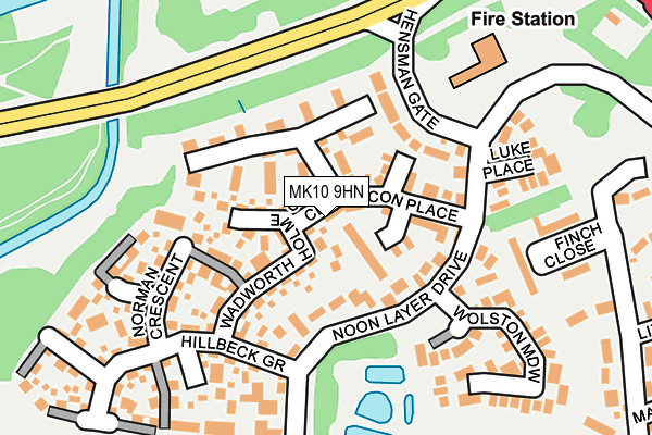 MK10 9HN map - OS OpenMap – Local (Ordnance Survey)