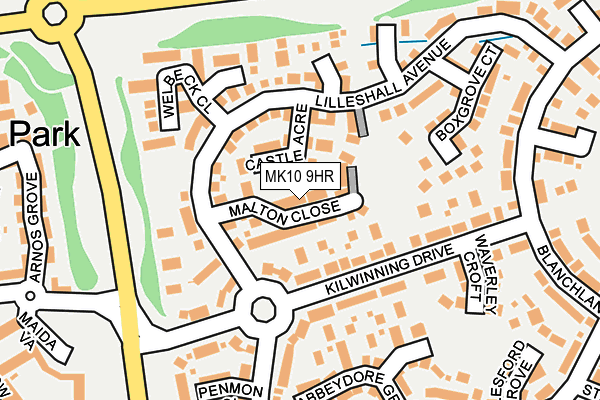 MK10 9HR map - OS OpenMap – Local (Ordnance Survey)