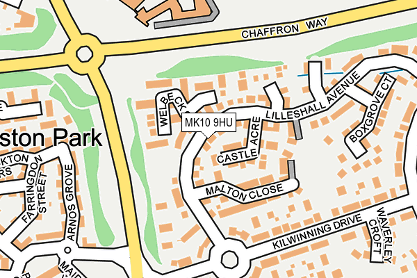 MK10 9HU map - OS OpenMap – Local (Ordnance Survey)