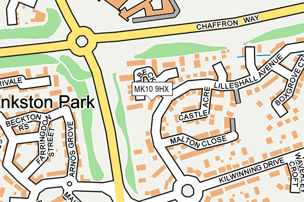 MK10 9HX map - OS OpenMap – Local (Ordnance Survey)