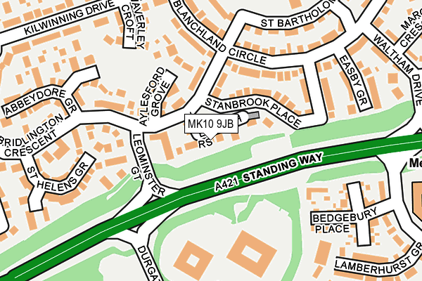 MK10 9JB map - OS OpenMap – Local (Ordnance Survey)