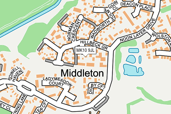 MK10 9JL map - OS OpenMap – Local (Ordnance Survey)