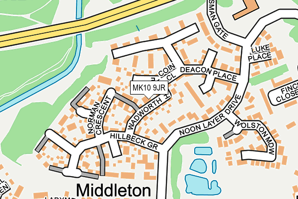 MK10 9JR map - OS OpenMap – Local (Ordnance Survey)