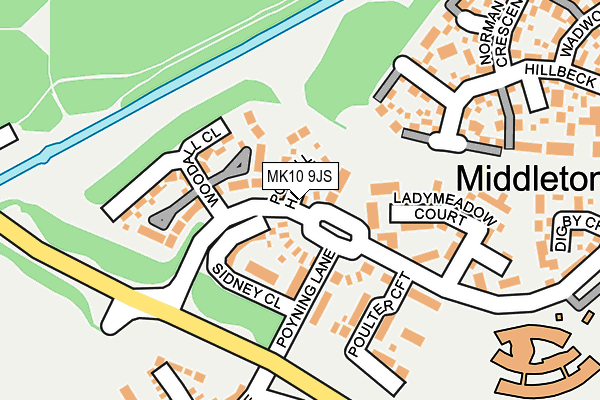 MK10 9JS map - OS OpenMap – Local (Ordnance Survey)