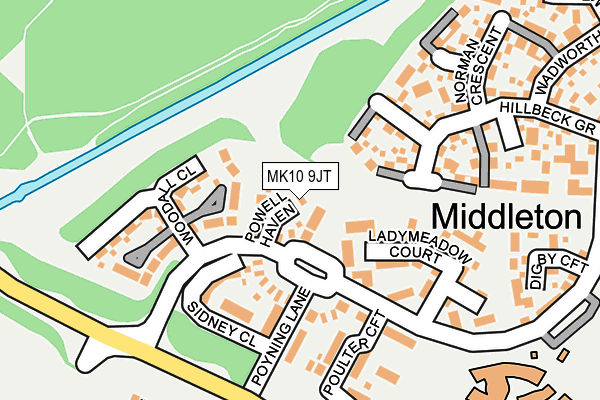 MK10 9JT map - OS OpenMap – Local (Ordnance Survey)