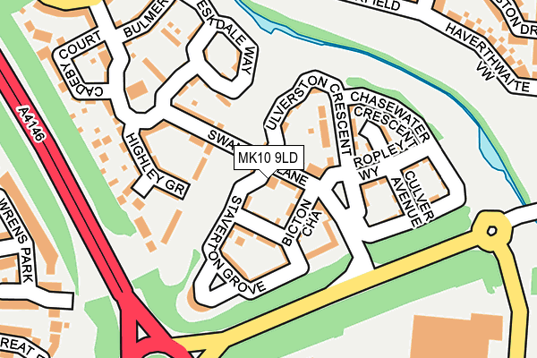 MK10 9LD map - OS OpenMap – Local (Ordnance Survey)