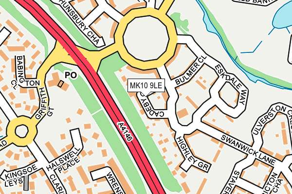 MK10 9LE map - OS OpenMap – Local (Ordnance Survey)