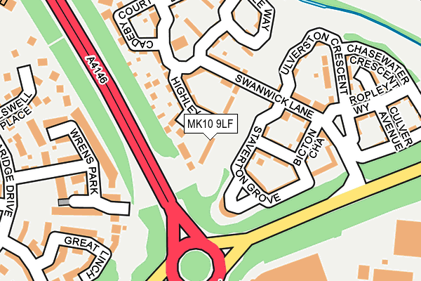 MK10 9LF map - OS OpenMap – Local (Ordnance Survey)