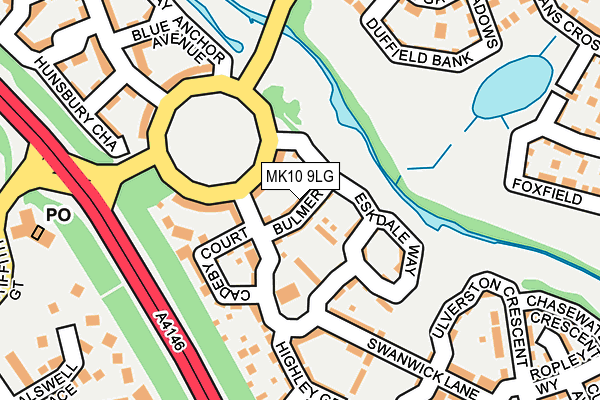 MK10 9LG map - OS OpenMap – Local (Ordnance Survey)